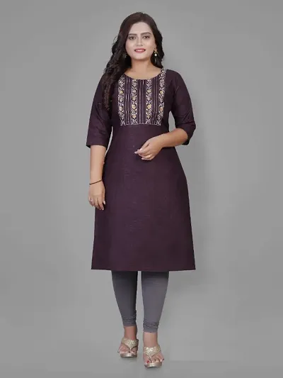 Embroidery Straight Kurtis