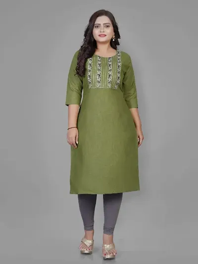 Embroidery Straight Kurtis