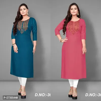 Fancy Rayon Kurtas For Women Pack Of 2