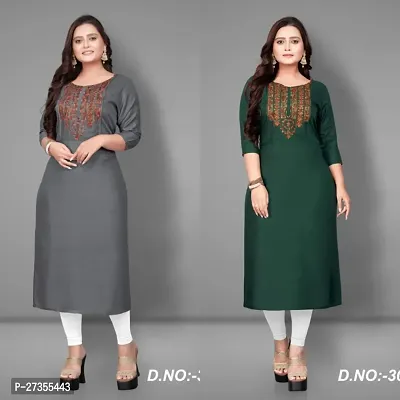 Fancy Rayon Kurtas For Women Pack Of 2