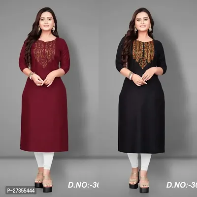 Fancy Rayon Kurtas For Women Pack Of 2