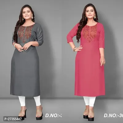 Fancy Rayon Kurtas For Women Pack Of 2