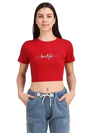 4M Sales Women's Printed Crop Top T-Shirt Cotton Combo Pack of 4-thumb3
