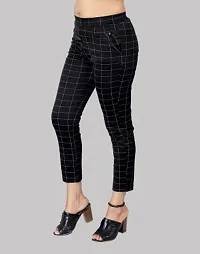 4M Sales Women's Checkered Ankle Length Jegging | Brown, Black | Pack of 2-thumb4