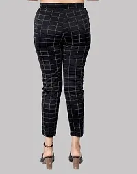 4M Sales Women's Checkered Ankle Length Jegging | Brown, Black | Pack of 2-thumb3