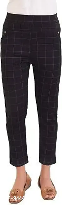 4M Sales Women's Checkered Cotton Ankle Length Jegging | Multicolor | Pack of 3-thumb2