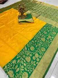 Stylish Fancy Banarasi Silk Saree With Blouse Piece For Women-thumb3