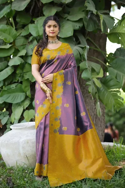 New In Pure Silk Saree with Blouse piece 