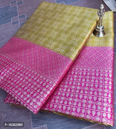 Stylish Fancy Banarasi Silk Saree With Blouse Piece For Women-thumb4