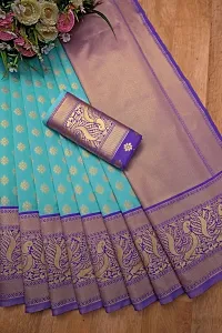 Stylish Fancy Banarasi Silk Saree With Blouse Piece For Women-thumb3