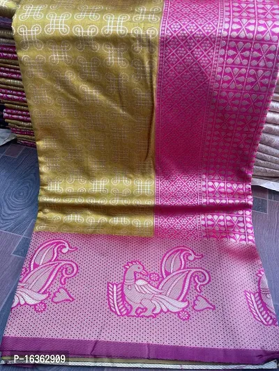 Stylish Fancy Banarasi Silk Saree With Blouse Piece For Women-thumb3