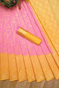 Stylish Fancy Banarasi Silk Saree With Blouse Piece For Women-thumb1