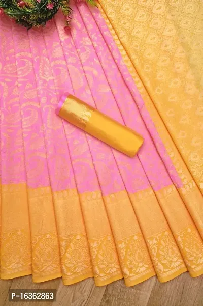 Stylish Fancy Banarasi Silk Saree With Blouse Piece For Women-thumb2