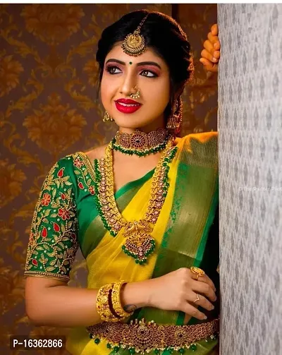Stylish Fancy Banarasi Silk Saree With Blouse Piece For Women-thumb2