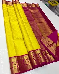 Classic Cotton Silk Saree With Blouse Piece For Women-thumb1