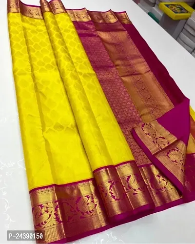 Classic Cotton Silk Saree With Blouse Piece For Women-thumb2