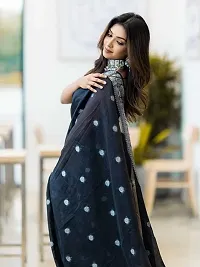 Womens Cotton Linen Transerant Silk Saree With Blouse Piece-thumb2