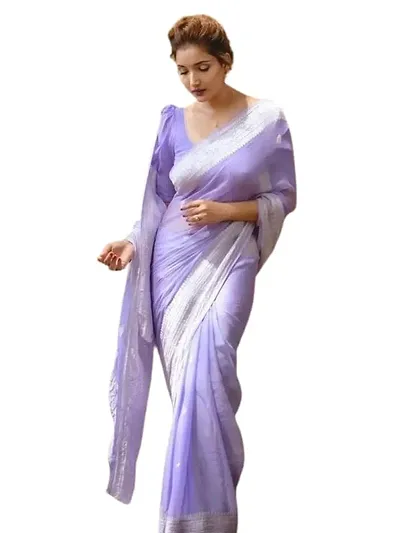 Attractive Cotton Silk Saree with Blouse piece 