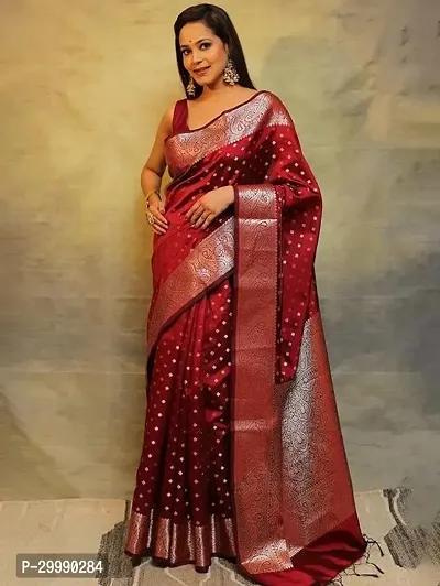 Ethnic Motifs Woven Design Zari Saree-thumb0