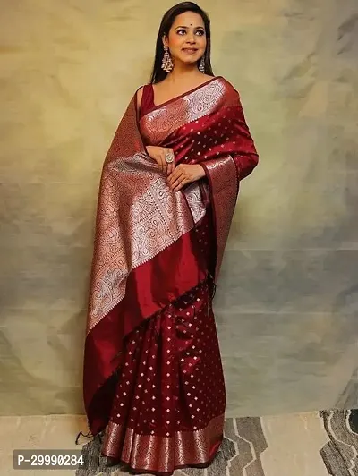 Ethnic Motifs Woven Design Zari Saree-thumb3