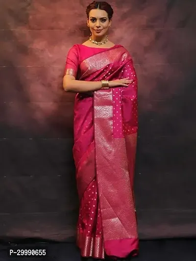 Ethnic Motifs Woven Design Zari Saree-thumb0