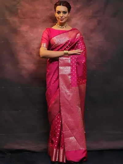 Elegant Art Silk Saree with Blouse piece 