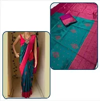 Women's Self Design Woven Banarasi Silk Saree-thumb4