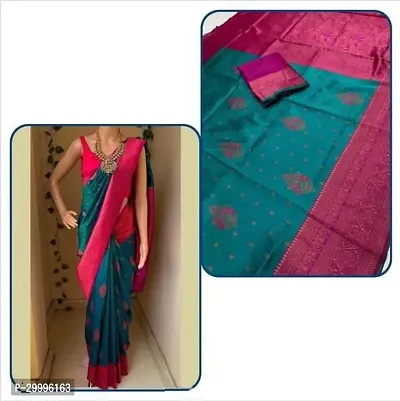 Women's Self Design Woven Banarasi Silk Saree-thumb5