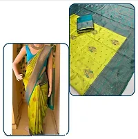 Trendy Lime Green Art Silk Saree-thumb1