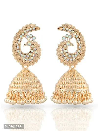 Stylish Traditional Peacock Jhumki Earrings For Women  Girls