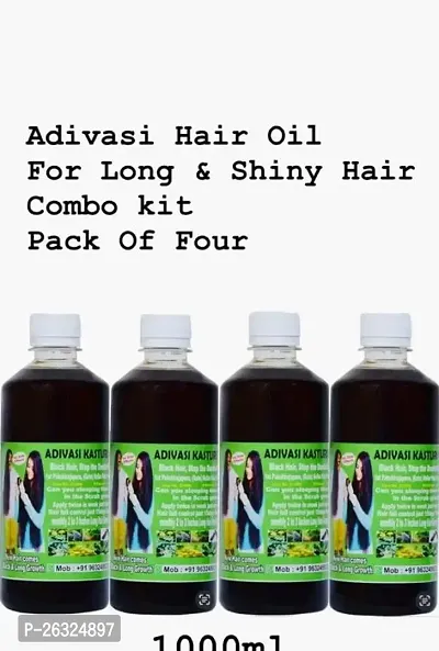 Adivasi Organic Hair Oil Pack Of 4 400 Ml