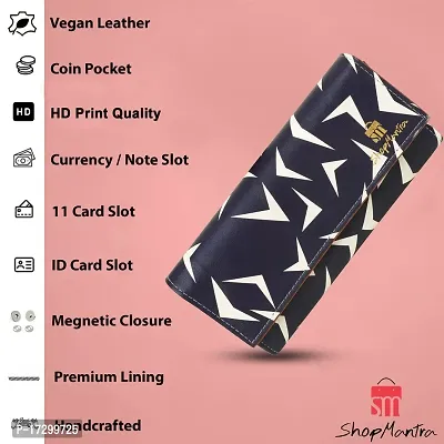 ShopMantra Artificial Leather Printed Clutch Wallet for Women-thumb2