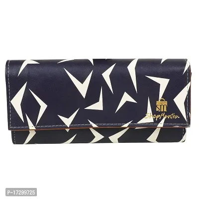 ShopMantra Artificial Leather Printed Clutch Wallet for Women-thumb0