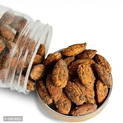 FOODNUTRA Premium Chat Masala Flavored Almonds Roasted Badam, Dry Nuts 250g