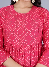 Women's Maternity Kurti for Feeding Zippers/Gown (X-Large, Pink)-thumb2