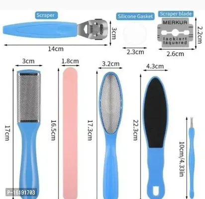 Pedicure Tools Kit 8 in 1, Foot Scrubber Set Foot File Callus Remover Prevent Dead Skin Foot Skin Care Tool Set-thumb2