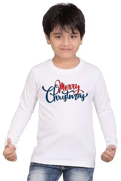 GIFTSBALA Merry Christmas Santa Claus Graphic Round Neck Kids Unisex|BoysMen Full Sleeve T-Shirt04