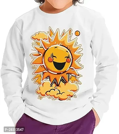 GIFTSBALA Sunshine Toddler Long Sleeveprinted polyester t-shirt - Smiling Sun Kids printedpolyester t-shirt - Cartoon Long Sleeve Tee-thumb0