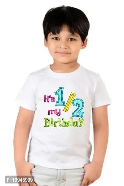 GIFTSBALA  Half 1 2 6 Months Half Birthday White Gifting Toddler Kids T-Shirt81