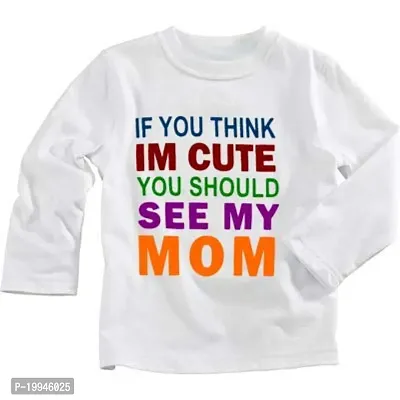 GIFTSBALA  Baby Boys and Baby Girls Infant Gifting Graphic Printed Cotton Round Neck Unisex Full Sleeve T-Shirt Dress06