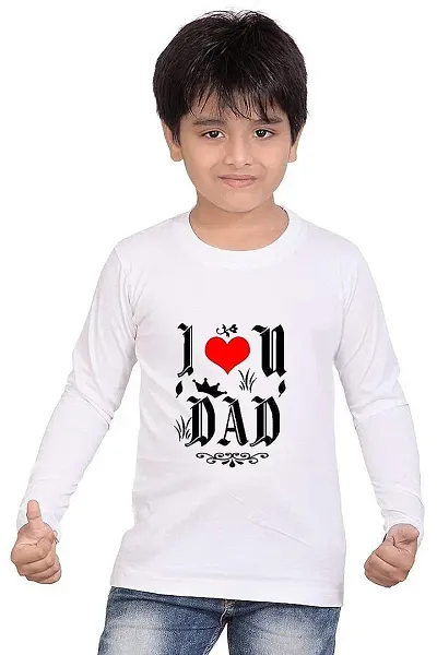 GIFTSBALA I Love Dad Papa Kids Gifting Round Neck Unisex Full Sleeve T-Shirt 33