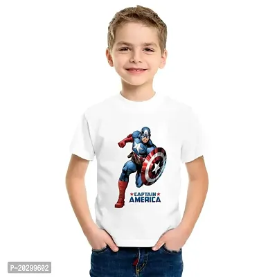 GIFTSBALA The Printpack Print Captain America Photo Kids Matte Sport Fabric printed polyester t-shirt