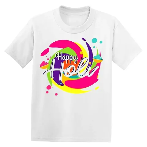 GIFTSBALA Happy Holi | Holi Hai | BUra Na Mano Holi Hai | Holi with Mom and Daddy Holi Dress Half Sleeve Tshirts(B305)44