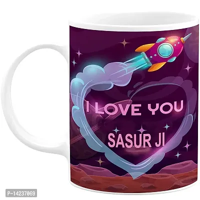 LAMX I Love You Sasur Ji Mug Annivarsary Birthday Gift Microwave Safe Ceramic Printed Tea Cooffe Cup Mug Pack of 161359-thumb0