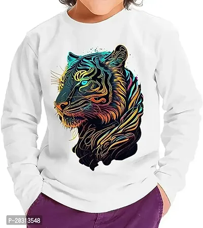 GIFTSBALA Cool Tiger Toddler Long Sleeveprinted polyester t-shirt - Animal Kids printedpolyester t-shirt - Graphic Long Sleeve Tee