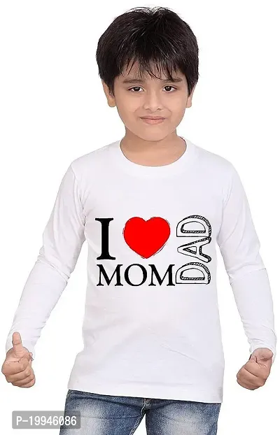 GIFTSBALA  I Love Mom Dad | Mom  Dad White Full Sleeve Cotton T-Shirts for Baby Kids62-thumb0