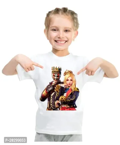 GIFTSBALA Baby's for Causal Half Sleeve printed polyester t-shirt  (King Queen)-thumb0