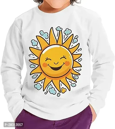 GIFTSBALA Sun Printed Toddler Long Sleeveprinted polyester t-shirt - Cartoon Print Kids printedpolyester t-shirt - Graphic Long Sleeve Tee