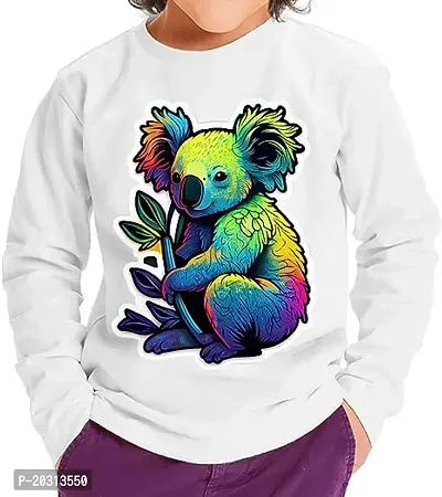 GIFTSBALA Cute Koala Toddler Long Sleeveprinted polyester t-shirt - Multicolor Kids printedpolyester t-shirt - Cool Neon Long Sleeve Tee