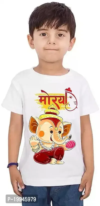 GIFTSBALA  Cotton Ganesh Chaturthi Printed T-Shirt for Boys  Girls58